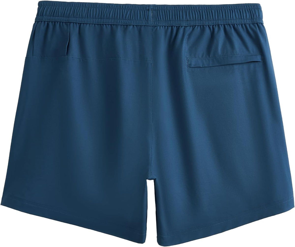 Mens 5" Gym Running Shorts for Men 2 in 1 Quick Dry Workout Athletic Shorts