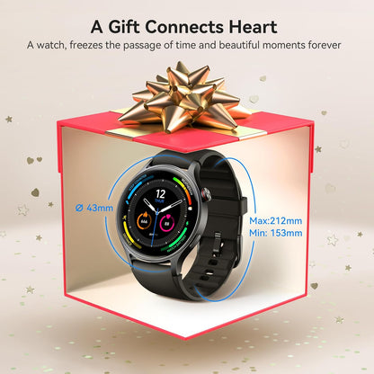 Smart Watch for Women, Answer/Make Call, 1.32'' AMOLED Ultra-Clear Screen Fitness Tracker with Heart Rate/Sleep/SpO2 Monitor, Smartwatch for iPhone/Samsung/Android, 110+ Sport Modes, 3ATM Waterproof