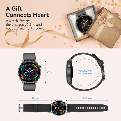 Smart Watch for Women, Answer/Make Call, 1.32'' AMOLED Ultra-Clear Screen Fitness Tracker with Heart Rate/Sleep/SpO2 Monitor, Smartwatch for iPhone/Samsung/Android, 110+ Sport Modes, 3ATM Waterproof
