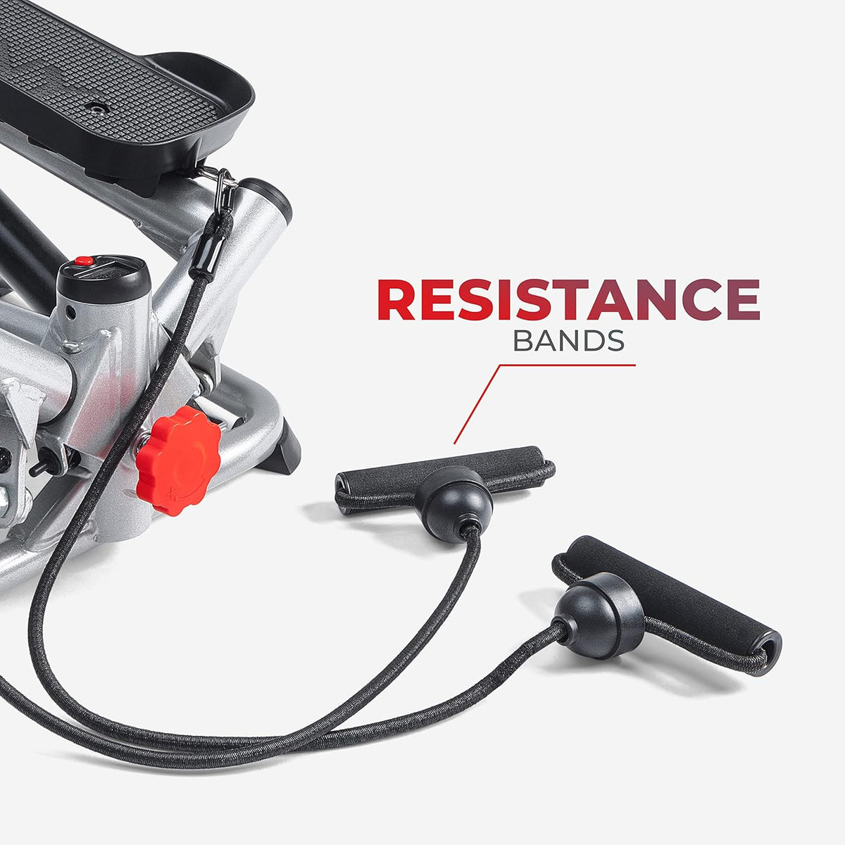 Twist Steppers with Resistance Bands, Compact Mini Stair Step Machines for Low-Impact Home Cardio Workouts