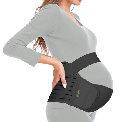 Maternity Belt, Pregnancy 3 in 1 Support Belt for Back/Pelvic/Hip Pain, Maternity Band Belly Support for Pregnancy Belly Support Band (L: Fit Ab 39.5"-51.3", Beige)
