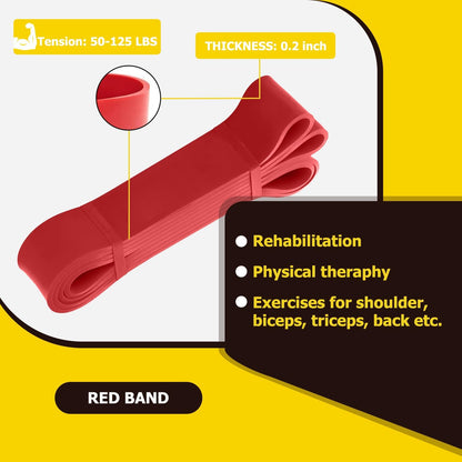 Pull Up Bands, Resistance Bands, Pull Up Assistance Band Exercise Bands for Men & Women Working Out, Body Stretching, Physical Therapy, Muscle Training