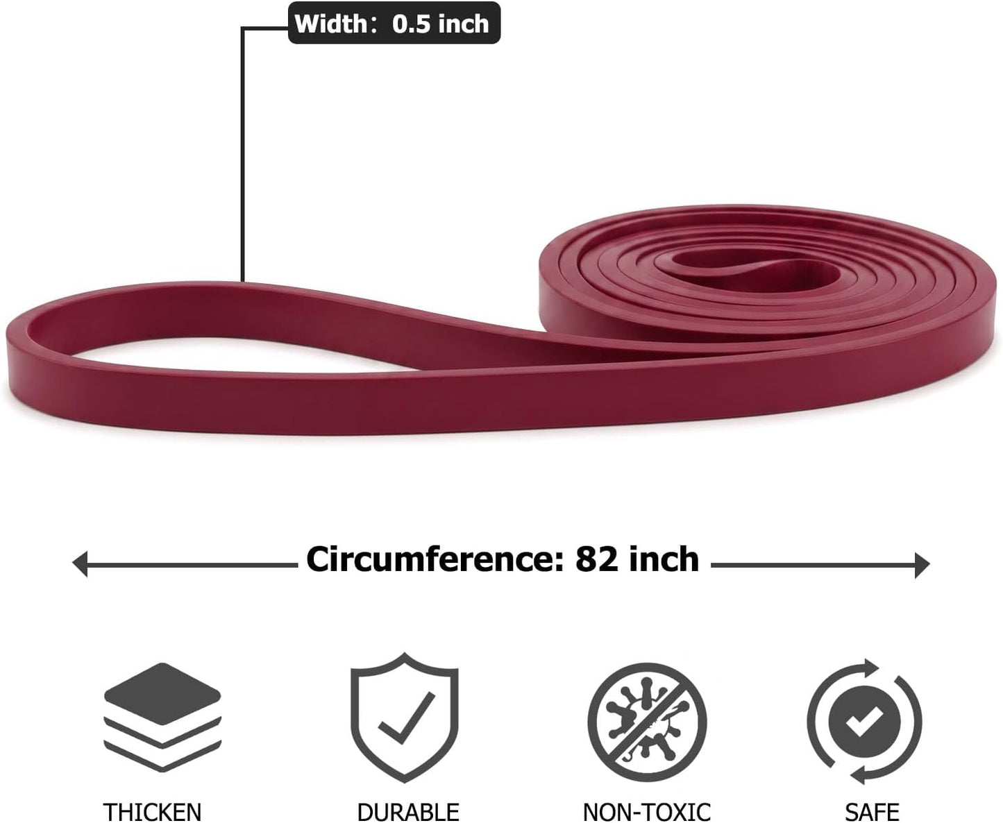 Pull Up Bands, Resistance Bands, Pull Up Assistance Band Exercise Bands for Men & Women Working Out, Body Stretching, Physical Therapy, Muscle Training