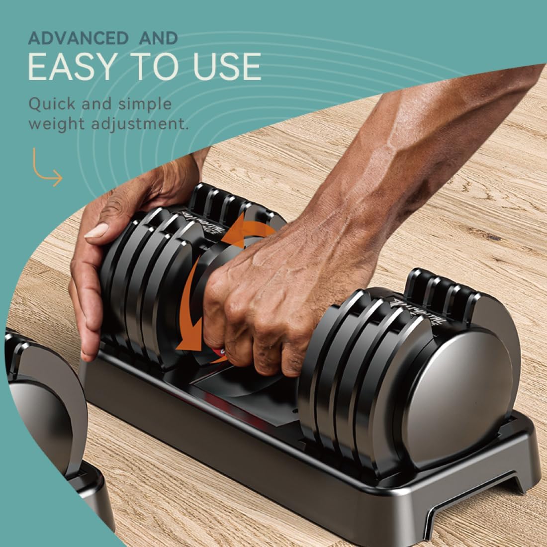 Adjustable Dumbbell Set of 2, 50lbs/110lbs Free Weights Dumbbell Set | 5-in-1/10-in-1, Quick-Lock Hand Weights, 25lbs/50lbs Pair, Anti-Slip Texture Handle, Home Gym for Men and Women