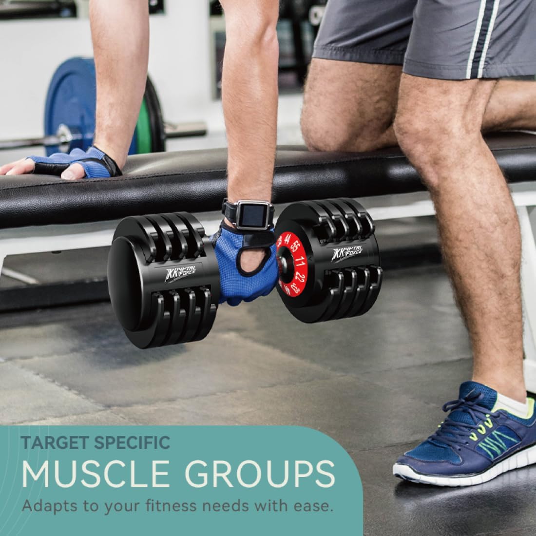 Adjustable Dumbbell Set of 2, 50lbs/110lbs Free Weights Dumbbell Set | 5-in-1/10-in-1, Quick-Lock Hand Weights, 25lbs/50lbs Pair, Anti-Slip Texture Handle, Home Gym for Men and Women