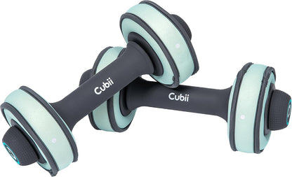 Build Adjustable Dumbbell Set - Includes Two Adjustable Hand Weight Dumbbells Plus 4 1 lb SoftRings Free Weights with Fast and Easy Exercise Weight Adjust for Women and Men Strength