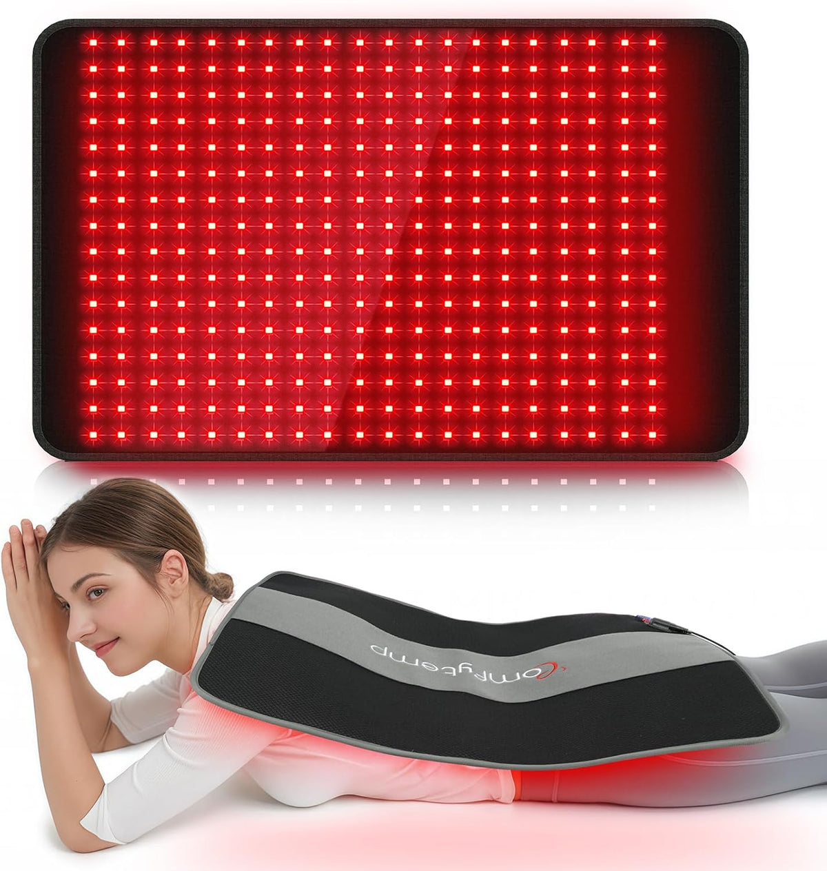 Red Light Pad for Body, 14.4'' x 6.1'', 660nm & Invisible 850nm