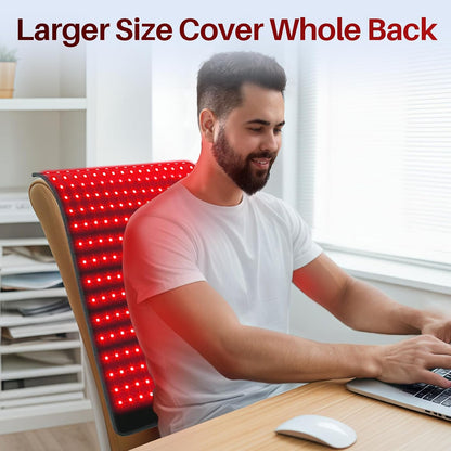 Red Light Pad for Body, 14.4'' x 6.1'', 660nm & Invisible 850nm