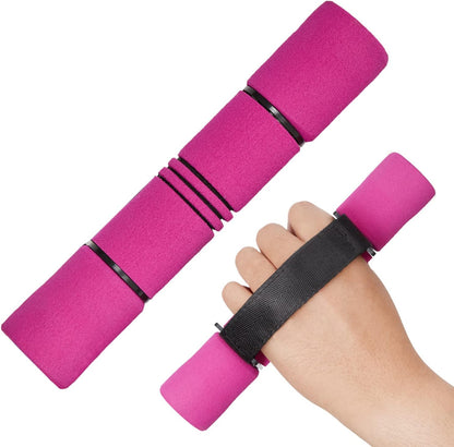Adjustable Dumbbell Hand Weights Set Of 2 Perfect for Women's Walking or Travel Exercise with Adjustable Straps, Foam Cover, and Color Coded Weight (2lbs, 3lbs or 4lbs), Anti Slip