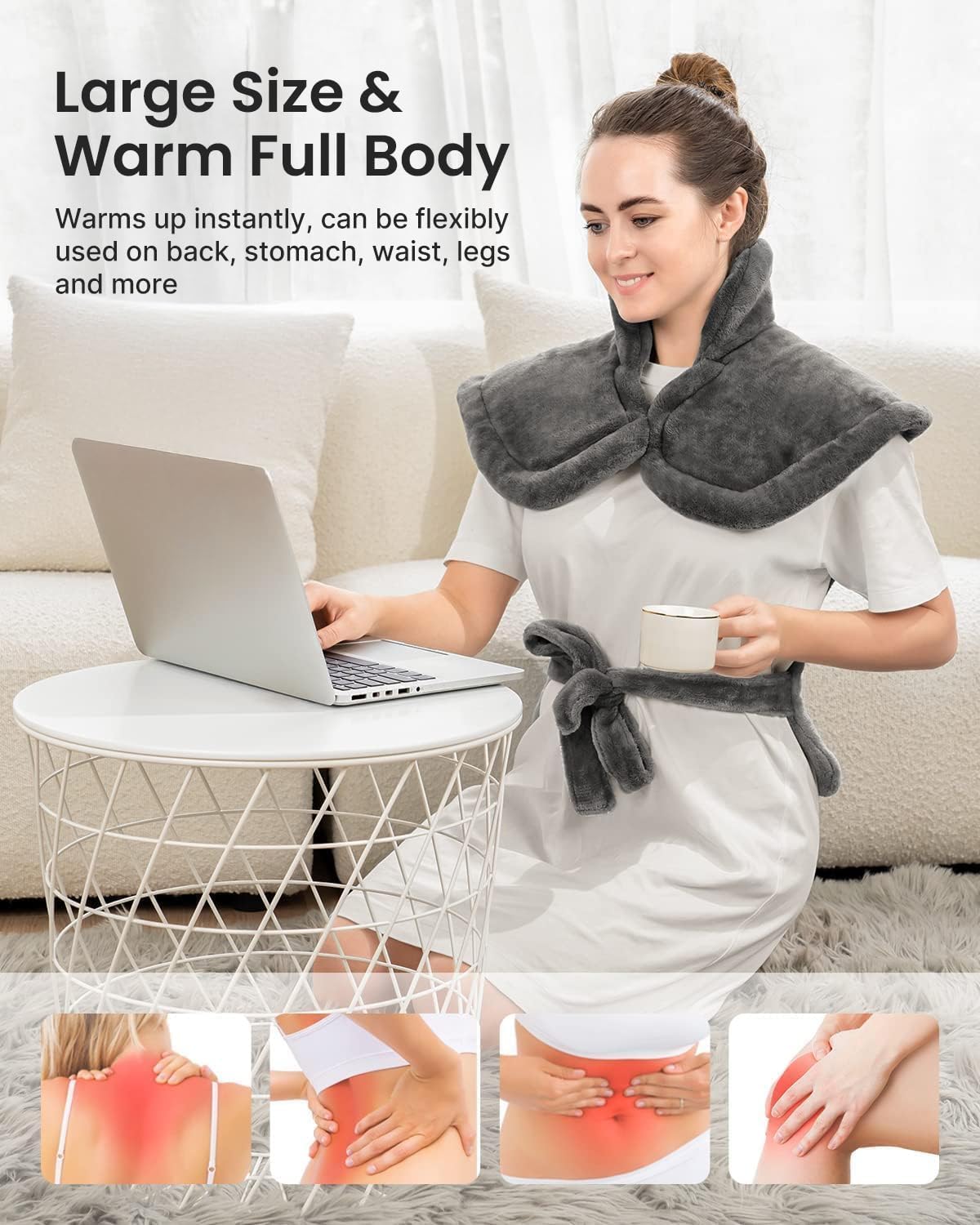 Heating Pad for Back, Gift for Women & Men, FSA Eligible HSA