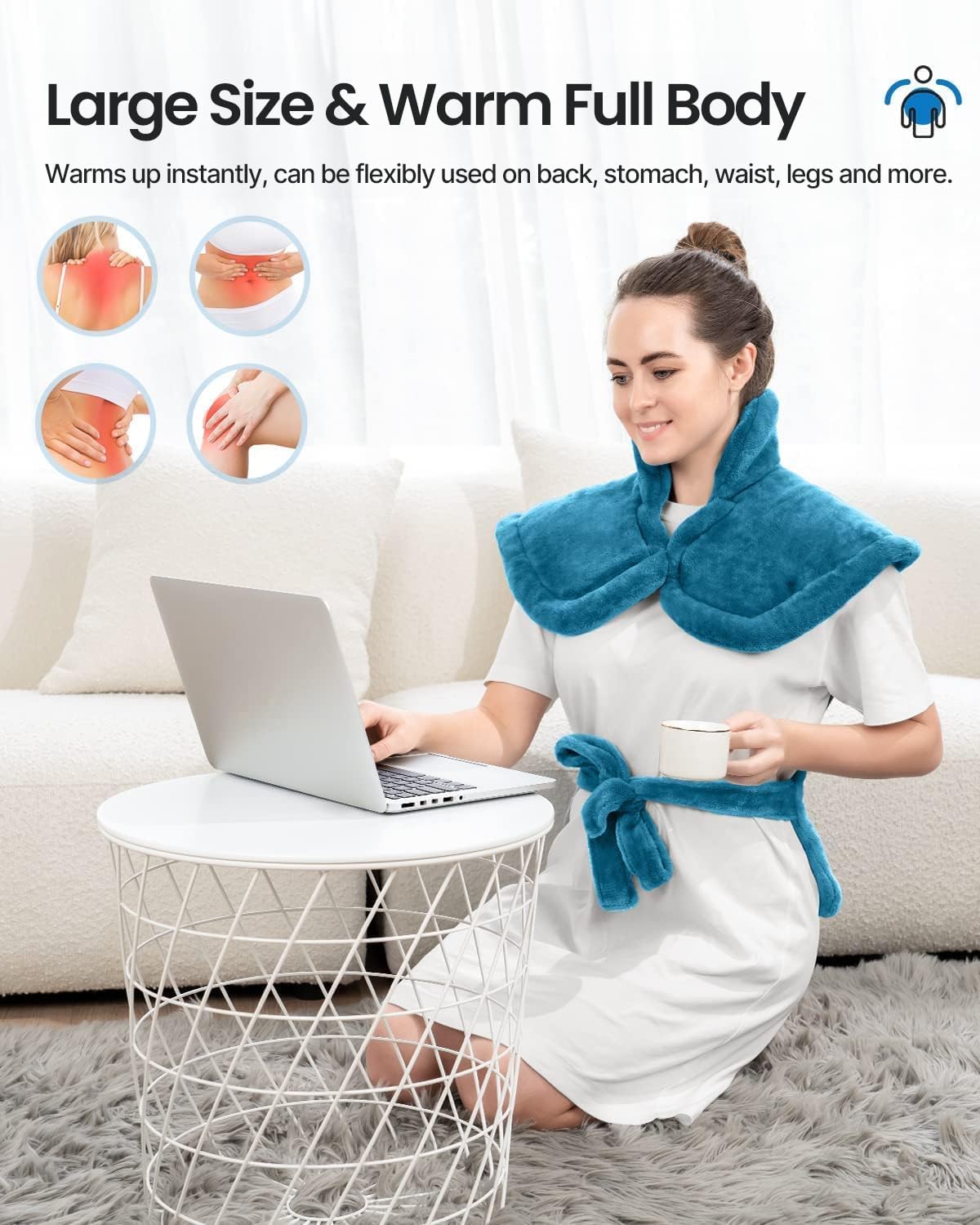 Heating Pad for Back, Gift for Women & Men, FSA Eligible HSA