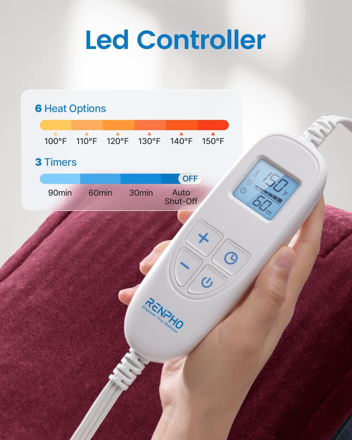 Heating Pad for Back, Gift for Women & Men, FSA Eligible HSA