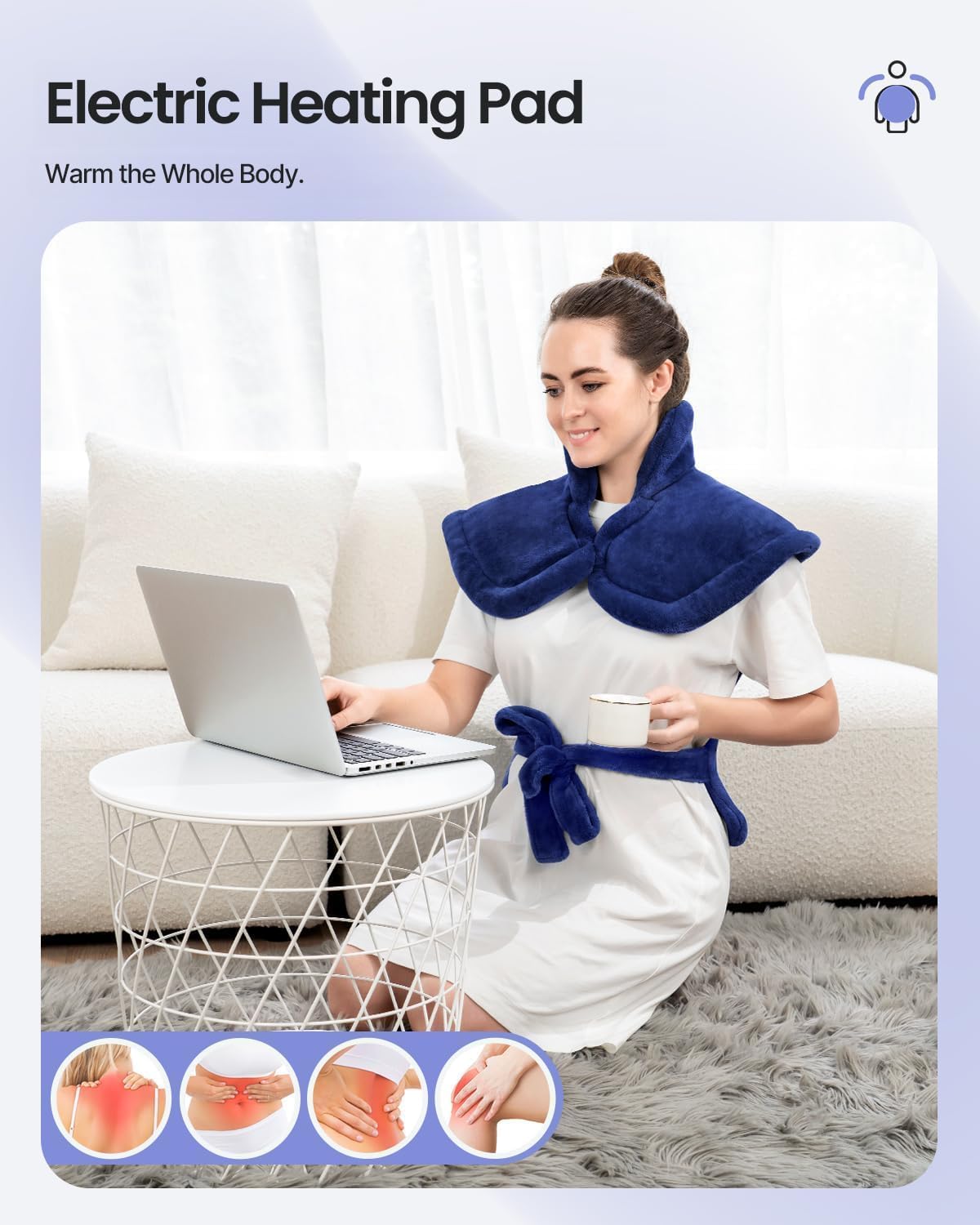 Heating Pad for Back, Gift for Women & Men, FSA Eligible HSA