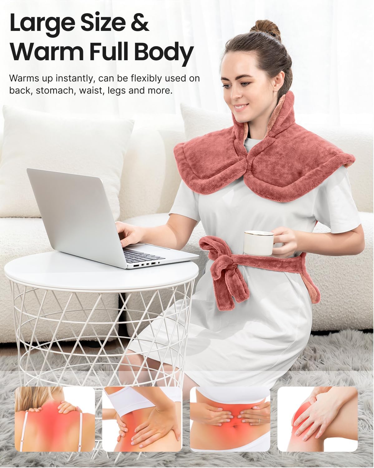 Heating Pad for Back, Gift for Women & Men, FSA Eligible HSA