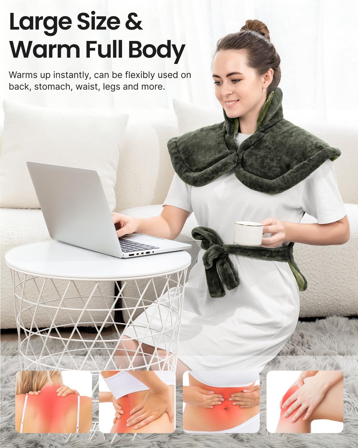 Heating Pad for Back, Gift for Women & Men, FSA Eligible HSA
