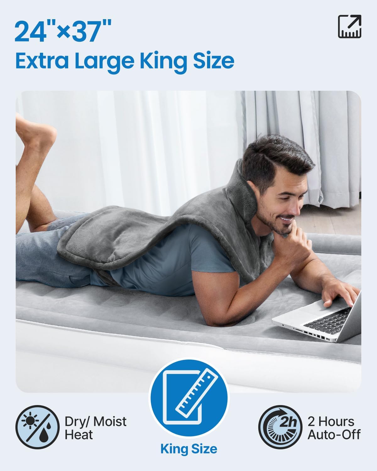 Heating Pad for Back, Gift for Women & Men, FSA Eligible HSA