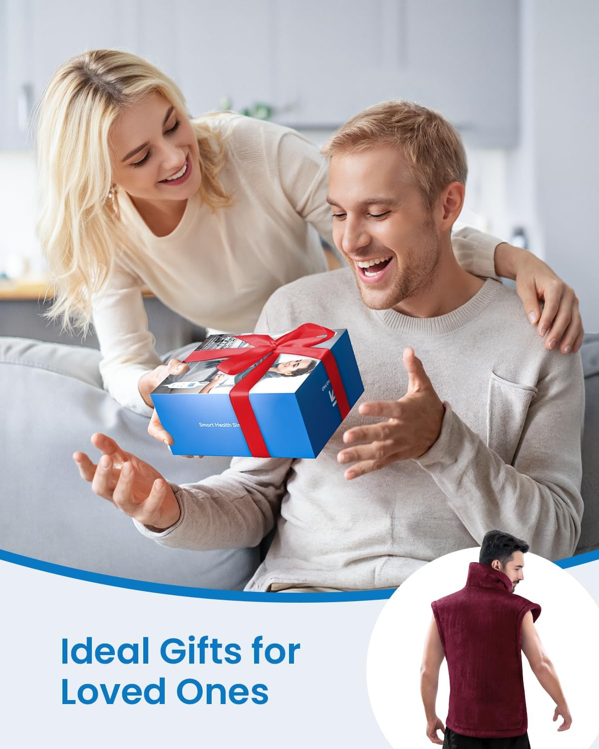 Heating Pad for Back, Gift for Women & Men, FSA Eligible HSA