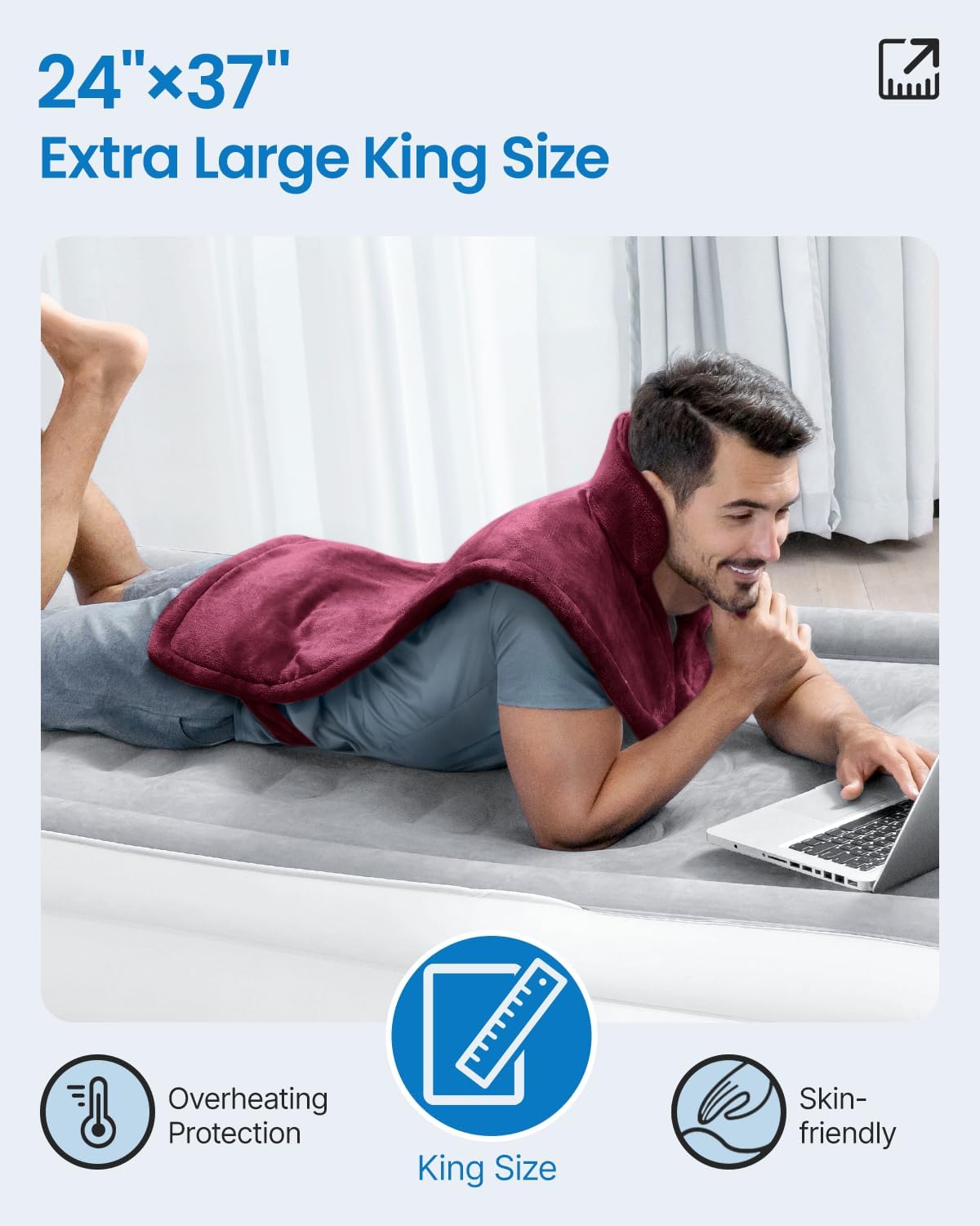 Heating Pad for Back, Gift for Women & Men, FSA Eligible HSA