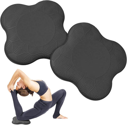 Yoga Knee Pads 2 Pack, Foam Kneeling Cushions - Non-Slip Pilates Knee Pad Cushion & Wrist Support - Portable Workout Knee Pads for Meditation, Kneeling, Balance, Floor, Pilates,Yoga