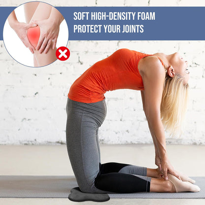 Yoga Knee Pads 2 Pack, Foam Kneeling Cushions - Non-Slip Pilates Knee Pad Cushion & Wrist Support - Portable Workout Knee Pads for Meditation, Kneeling, Balance, Floor, Pilates,Yoga