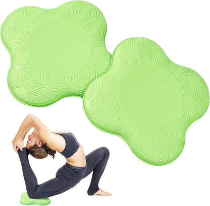Yoga Knee Pads 2 Pack, Foam Kneeling Cushions - Non-Slip Pilates Knee Pad Cushion & Wrist Support - Portable Workout Knee Pads for Meditation, Kneeling, Balance, Floor, Pilates,Yoga
