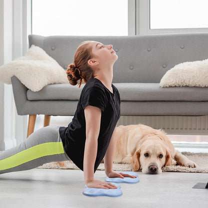 Yoga Knee Pads 2 Pack, Foam Kneeling Cushions - Non-Slip Pilates Knee Pad Cushion & Wrist Support - Portable Workout Knee Pads for Meditation, Kneeling, Balance, Floor, Pilates,Yoga