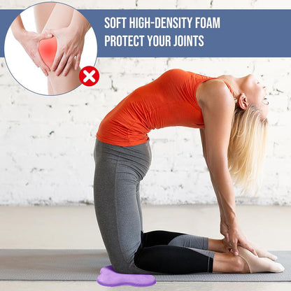 Yoga Knee Pads 2 Pack, Foam Kneeling Cushions - Non-Slip Pilates Knee Pad Cushion & Wrist Support - Portable Workout Knee Pads for Meditation, Kneeling, Balance, Floor, Pilates,Yoga