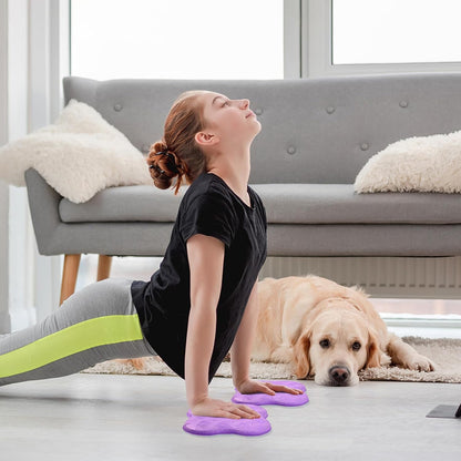 Yoga Knee Pads 2 Pack, Foam Kneeling Cushions - Non-Slip Pilates Knee Pad Cushion & Wrist Support - Portable Workout Knee Pads for Meditation, Kneeling, Balance, Floor, Pilates,Yoga