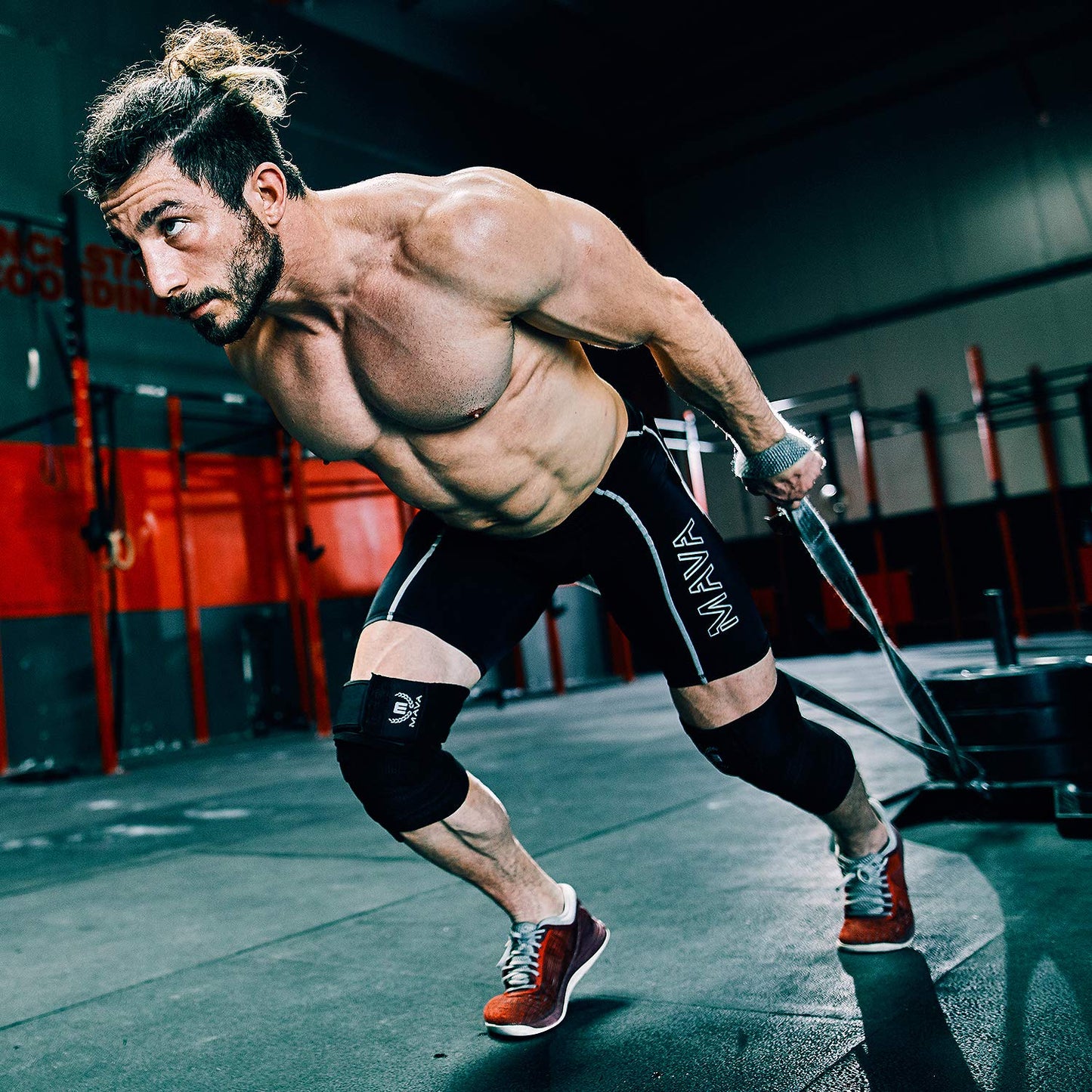 Sports Knee Wraps (Pair) for Men & Women | Ideal for Cross Training, WODs, Gym Workouts, Weightlifting, Fitness & Powerlifting | Knee Straps for Squats | 72" Compression & Elastic Support