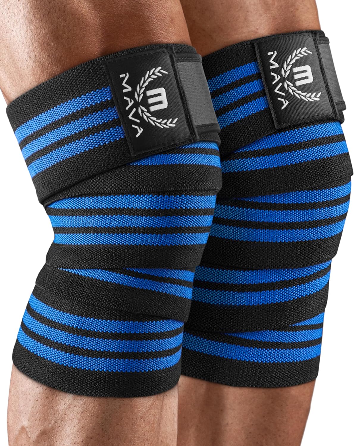Sports Knee Wraps (Pair) for Men & Women | Ideal for Cross Training, WODs, Gym Workouts, Weightlifting, Fitness & Powerlifting | Knee Straps for Squats | 72" Compression & Elastic Support
