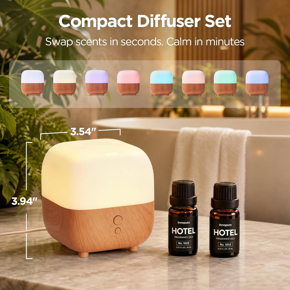 150ml Essential Oil Diffuser for Home Aroma Scent Small Humidifier