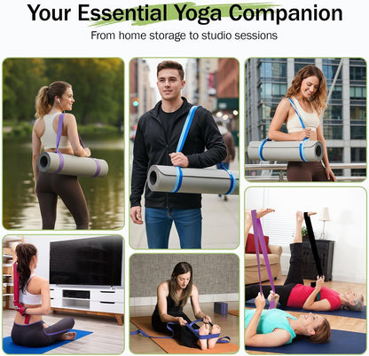 Slim Panda Yoga Mat Straps for Carrying, Adjustable Yoga Mat Carrier Sling Fits All Mats(Mat Not Included)
