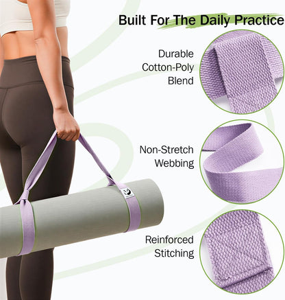 Slim Panda Yoga Mat Straps for Carrying, Adjustable Yoga Mat Carrier Sling Fits All Mats(Mat Not Included)