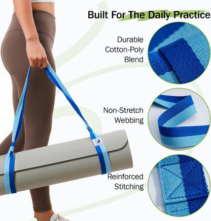 Slim Panda Yoga Mat Straps for Carrying, Adjustable Yoga Mat Carrier Sling Fits All Mats(Mat Not Included)