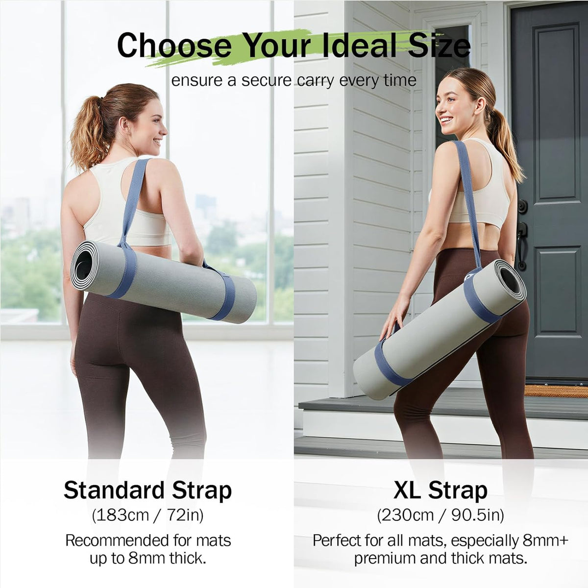 Slim Panda Yoga Mat Straps for Carrying, Adjustable Yoga Mat Carrier Sling Fits All Mats(Mat Not Included)