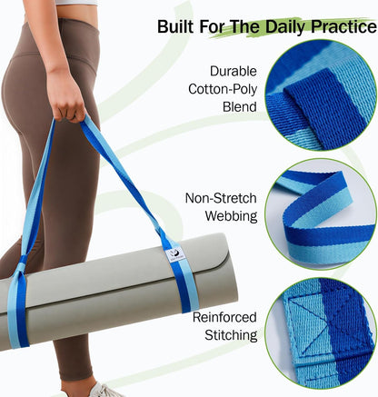 Slim Panda Yoga Mat Straps for Carrying, Adjustable Yoga Mat Carrier Sling Fits All Mats(Mat Not Included)