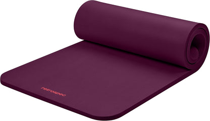 Solana Yoga Mat 1" Thick w/Nylon Strap for Men & Women - Non Slip Exercise Mat for Home Yoga, Pilates, Stretching, Floor & Fitness Workouts