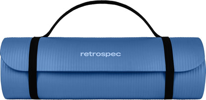 Solana Yoga Mat 1" Thick w/Nylon Strap for Men & Women - Non Slip Exercise Mat for Home Yoga, Pilates, Stretching, Floor & Fitness Workouts