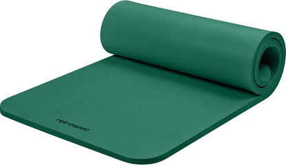 Solana Yoga Mat 1" Thick w/Nylon Strap for Men & Women - Non Slip Exercise Mat for Home Yoga, Pilates, Stretching, Floor & Fitness Workouts