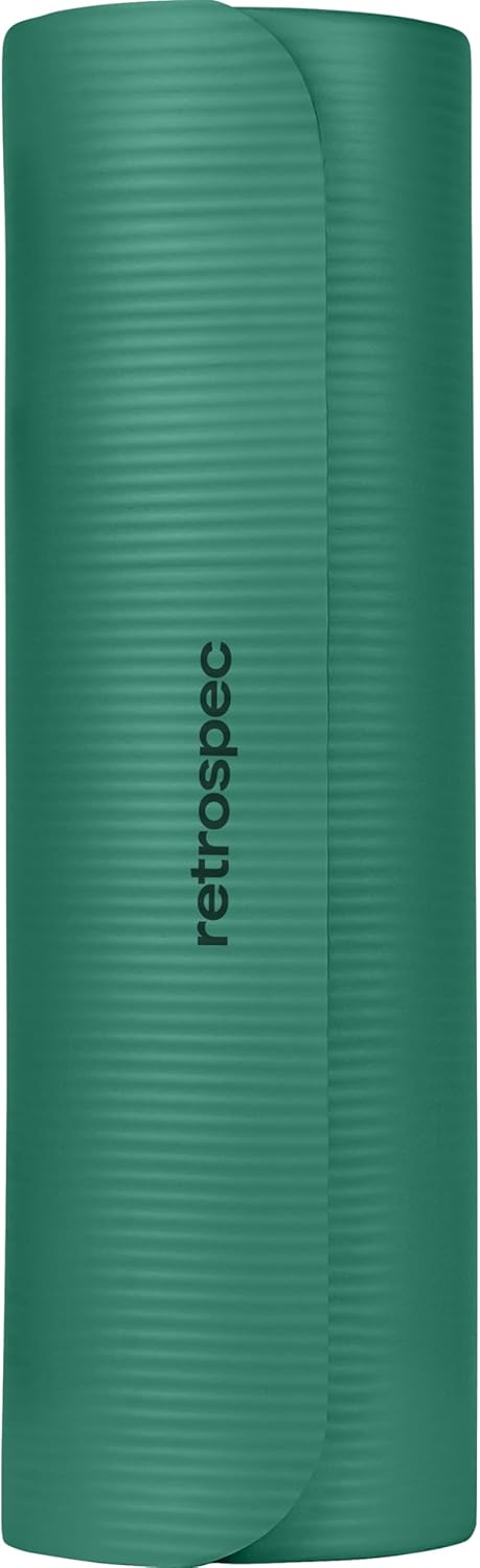 Solana Yoga Mat 1" Thick w/Nylon Strap for Men & Women - Non Slip Exercise Mat for Home Yoga, Pilates, Stretching, Floor & Fitness Workouts