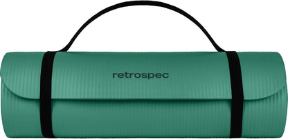 Solana Yoga Mat 1" Thick w/Nylon Strap for Men & Women - Non Slip Exercise Mat for Home Yoga, Pilates, Stretching, Floor & Fitness Workouts