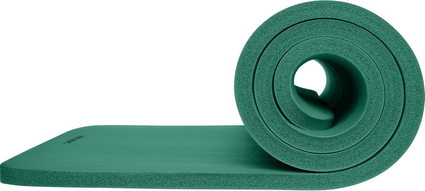 Solana Yoga Mat 1" Thick w/Nylon Strap for Men & Women - Non Slip Exercise Mat for Home Yoga, Pilates, Stretching, Floor & Fitness Workouts