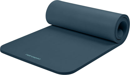 Solana Yoga Mat 1" Thick w/Nylon Strap for Men & Women - Non Slip Exercise Mat for Home Yoga, Pilates, Stretching, Floor & Fitness Workouts