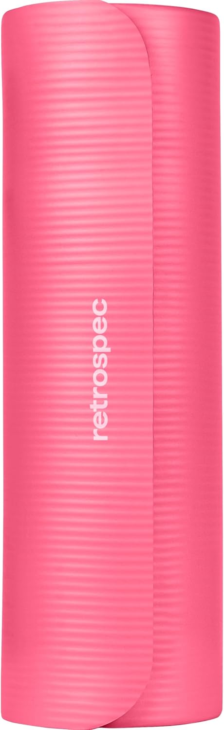 Solana Yoga Mat 1" Thick w/Nylon Strap for Men & Women - Non Slip Exercise Mat for Home Yoga, Pilates, Stretching, Floor & Fitness Workouts