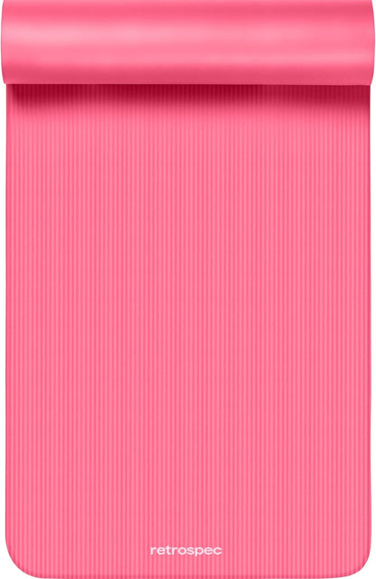 Solana Yoga Mat 1" Thick w/Nylon Strap for Men & Women - Non Slip Exercise Mat for Home Yoga, Pilates, Stretching, Floor & Fitness Workouts