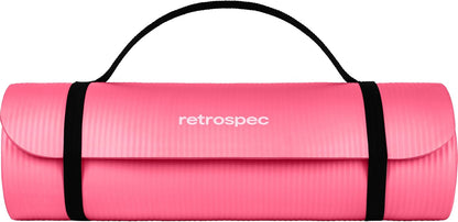 Solana Yoga Mat 1" Thick w/Nylon Strap for Men & Women - Non Slip Exercise Mat for Home Yoga, Pilates, Stretching, Floor & Fitness Workouts