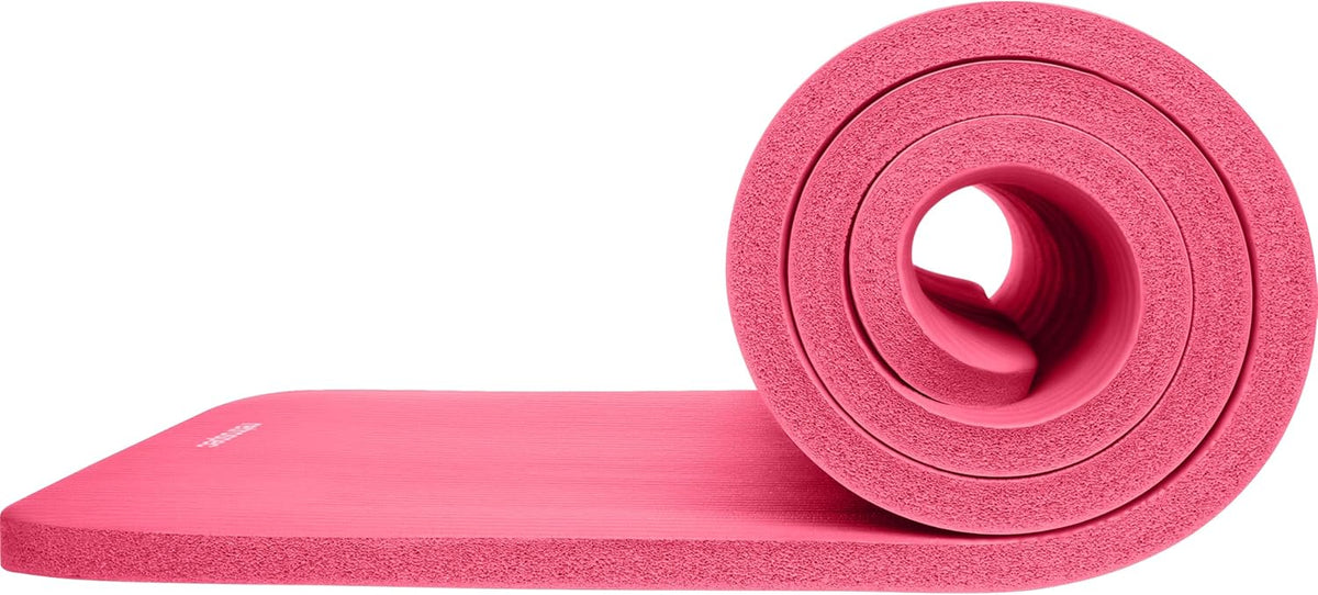 Solana Yoga Mat 1" Thick w/Nylon Strap for Men & Women - Non Slip Exercise Mat for Home Yoga, Pilates, Stretching, Floor & Fitness Workouts