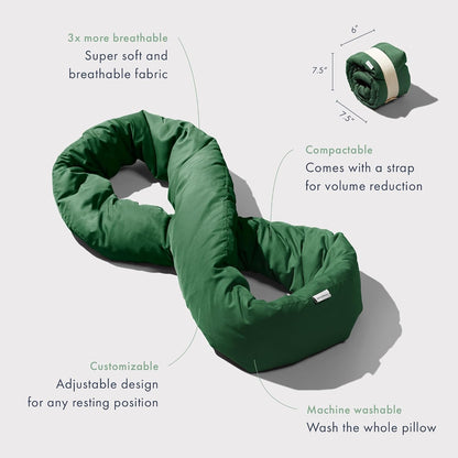 Huzi Infinity Pillow - Home Travel Soft Neck Scarf Support Sleep (Terracotta)