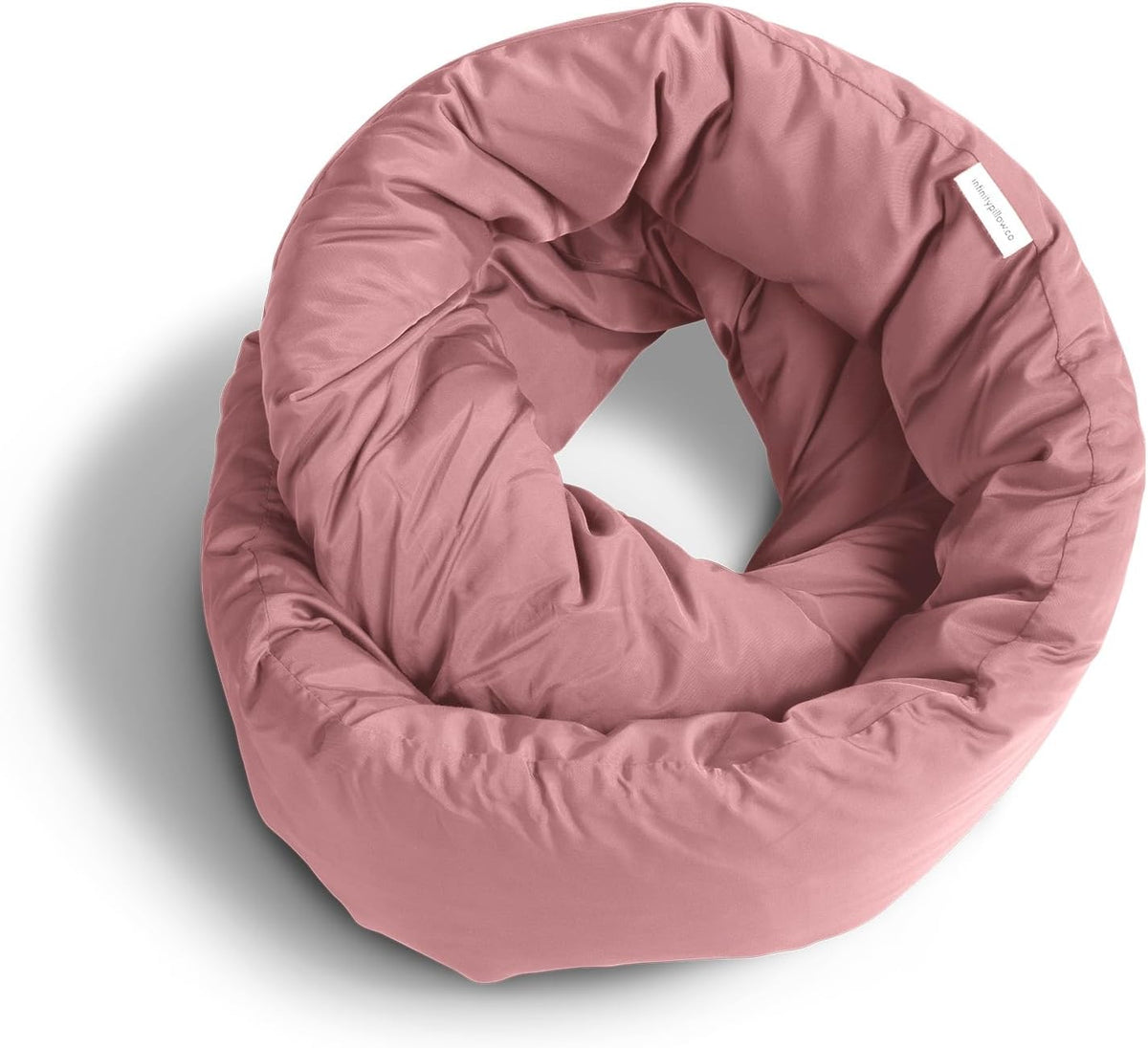Huzi Infinity Pillow - Home Travel Soft Neck Scarf Support Sleep (Terracotta)