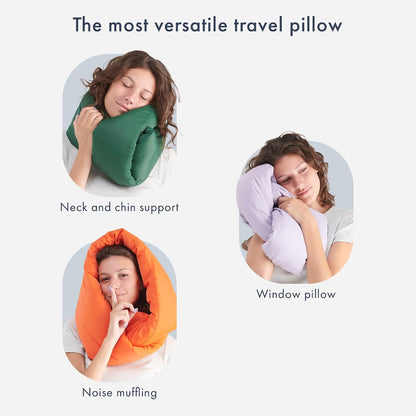 Huzi Infinity Pillow - Home Travel Soft Neck Scarf Support Sleep (Terracotta)
